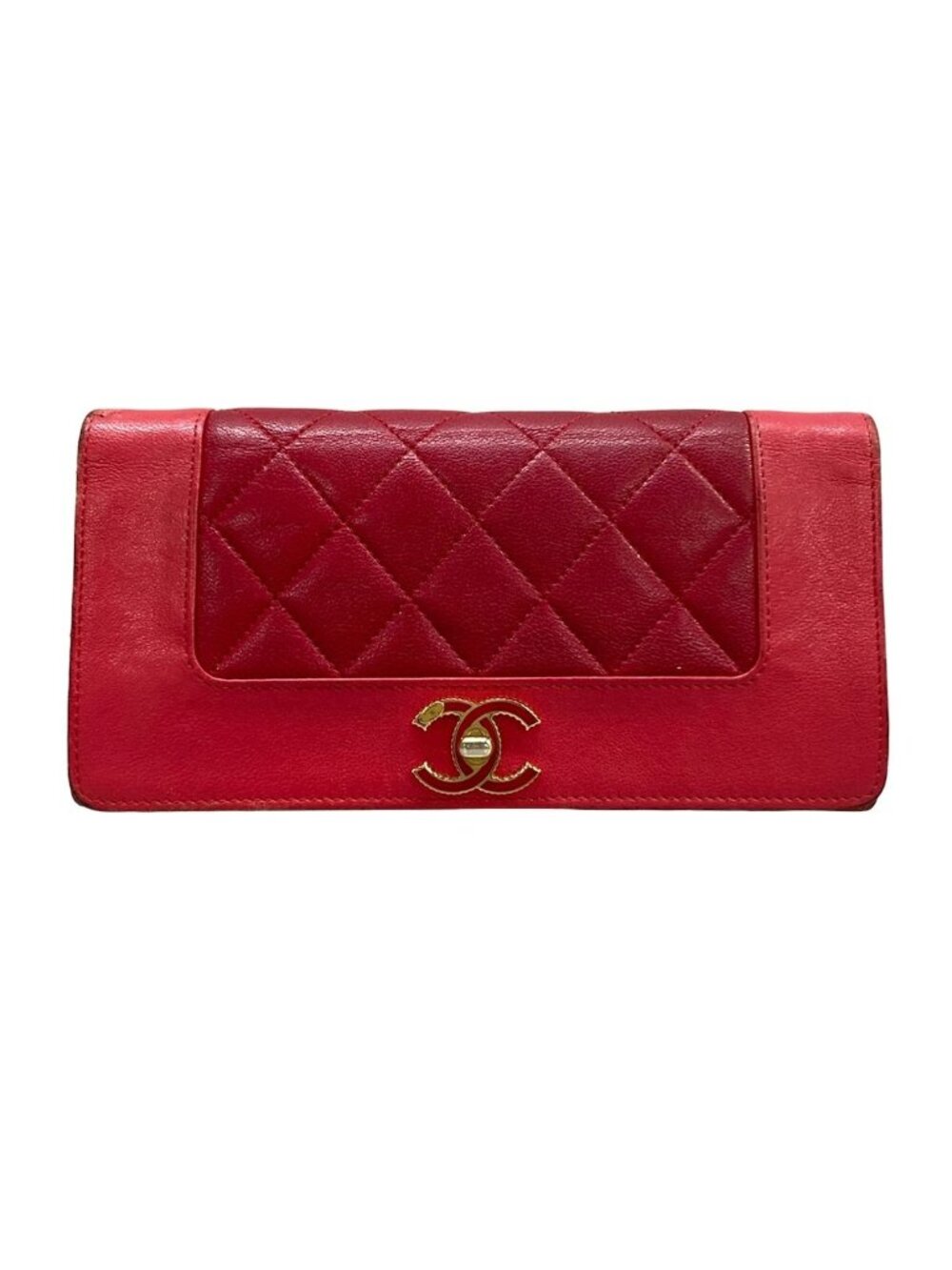 Chanel Wallet Mademoiselle Vintage Bordeaux Pink Gold Lambskin